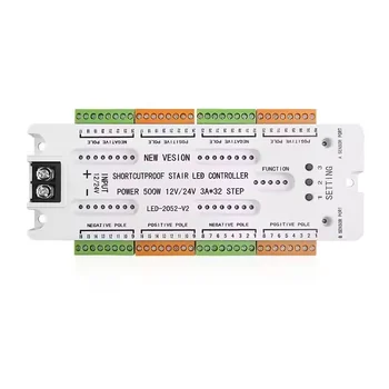 Newly Upgraded Short-Circuit Prevention 32 Channel Dc1224V Pir Led Motion Sensor Led Controller Stairs Staircase Lighting Dimmer