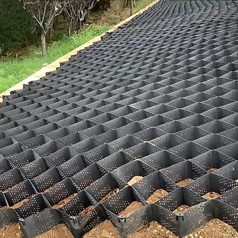 75mm 100mm Height Geocells Graver HDPE Geocell Gravel Grid Stabilizer Road Slope Retaining River Bank