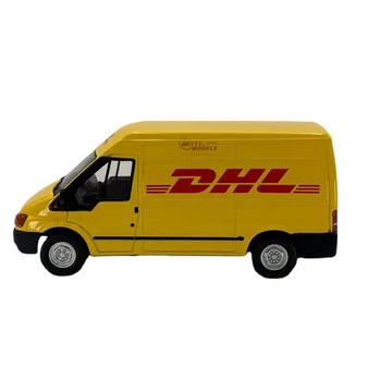 Alloy diecast van scale model gift with custom paint and logo door open Iveco logistics vehicle model