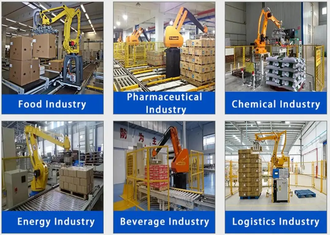 Full Automatic Robotic Palletizing Systems Carton Case Box Bag Robot ...