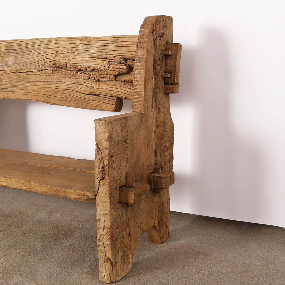 Деревенский натуральный стол для дивана из переработанного дерева