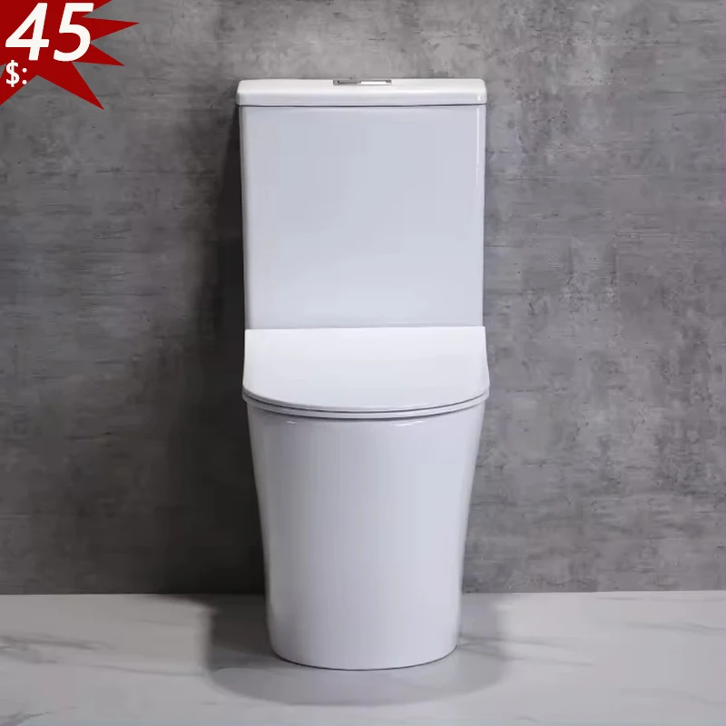 Europe standard modern western p trap washdown sanitary ware ceramic bathroom back to wall toilet commode two piece toilet