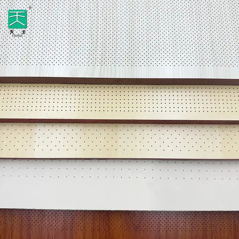 Building Project/TianGe 3M Decor Mdf Perforated Sound Absorb Board 3D Model Design Solied Wooden Acoustical Timber Wall Panels
