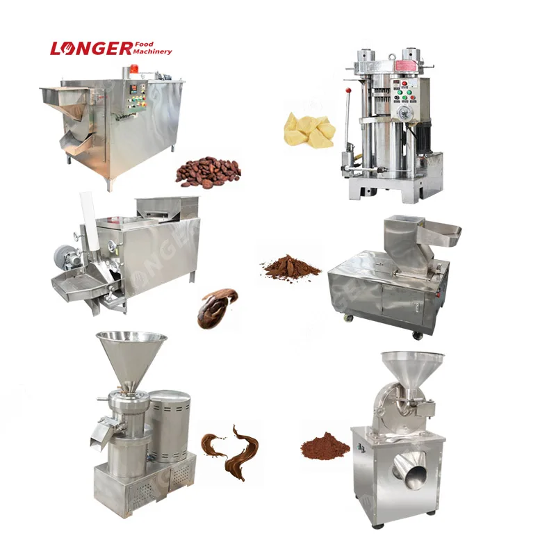 Small Cacao Powder Butter Making Machine Plant Cocoa Bean to Chocolate Machine