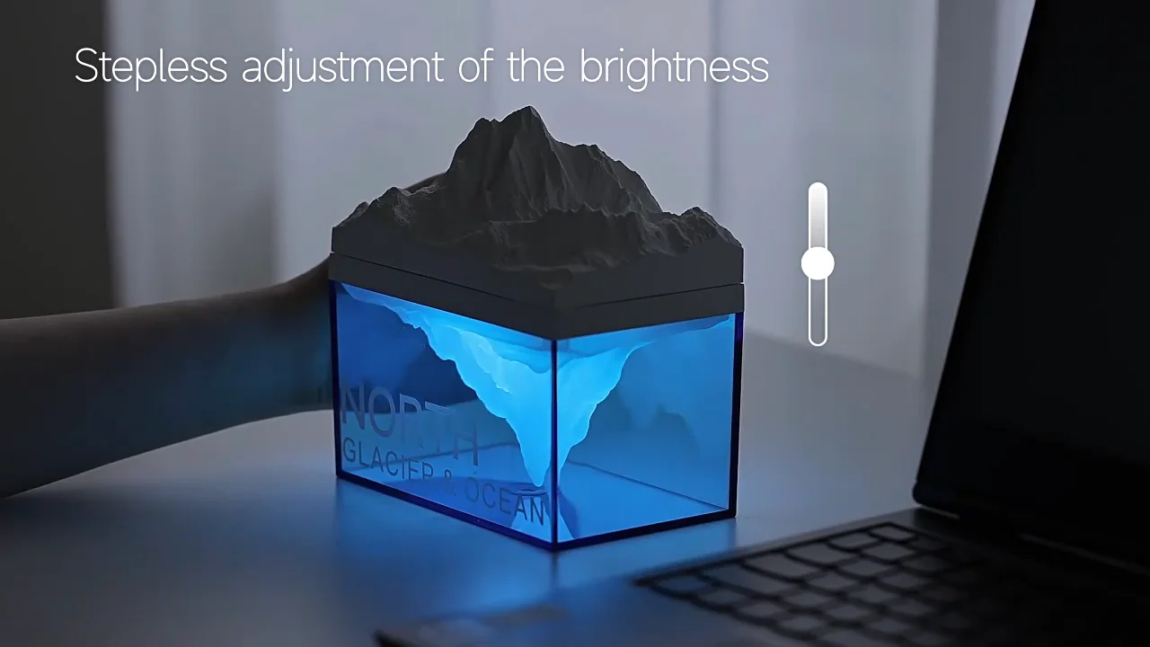 Polar Glacier Desktop Northern Ambient Lamp - Wireless Speaker