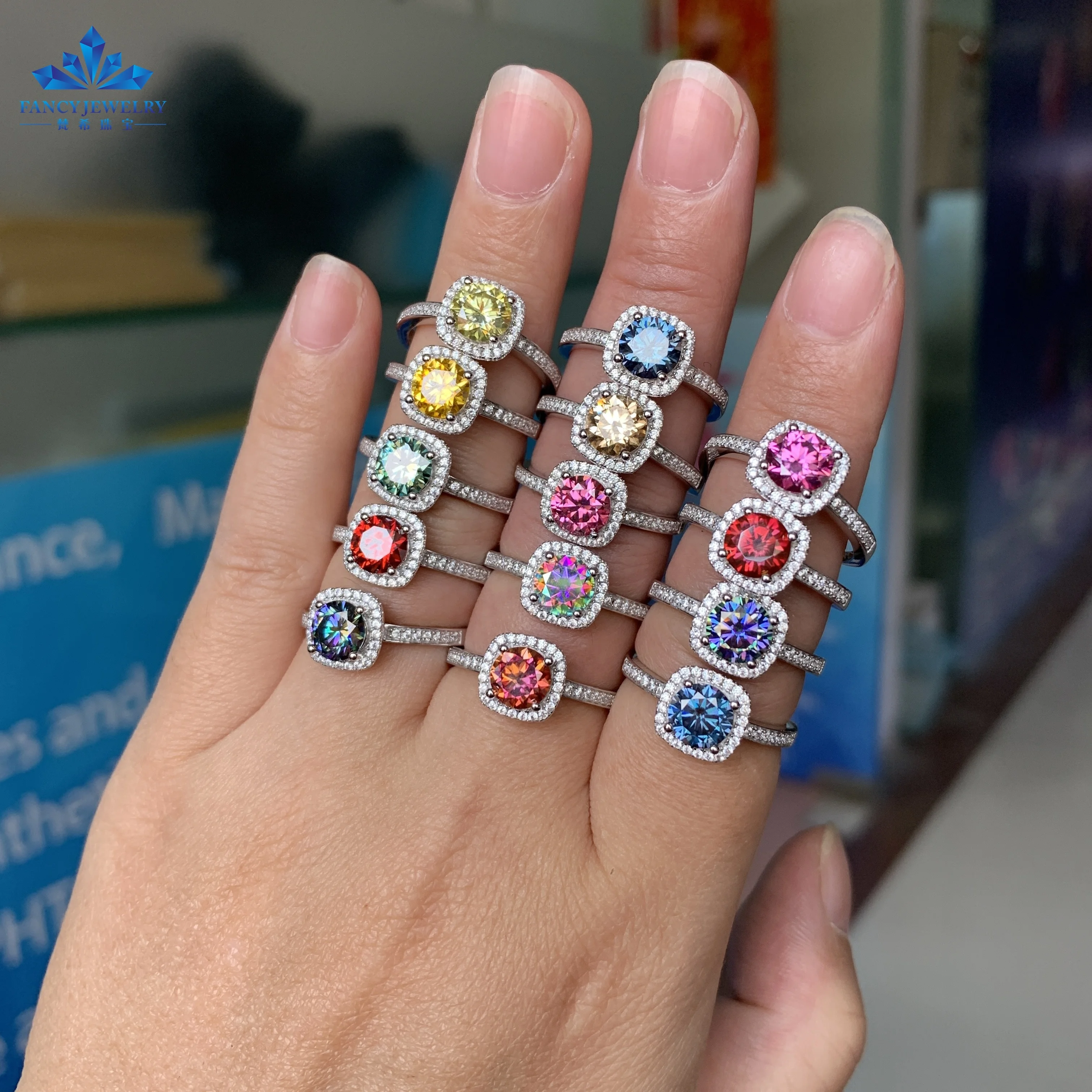 0.8 A 3.5mm Rotondo Bianco Loose Moissanite Pietra D Color VVS1 - Foto 9