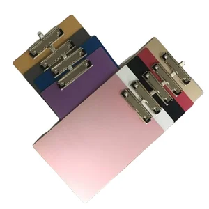 Custom Double-Sided Metal Menu Clip Board Folding Nursing Aluminum Storage Clipboard in A3 A5 Sizes Stationery Clipboards