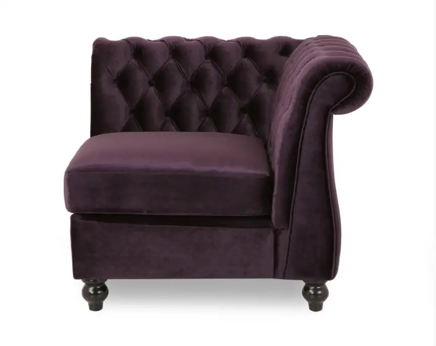 Sectional Modular Sofa Couch Modern 7 Seater Velvet Sectional Corner Chesterfield Sofa Set