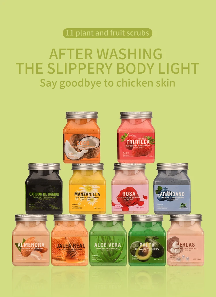 Private Label Exfoliant Body Scrub Jar Packing Organic Body Scrub Sugar