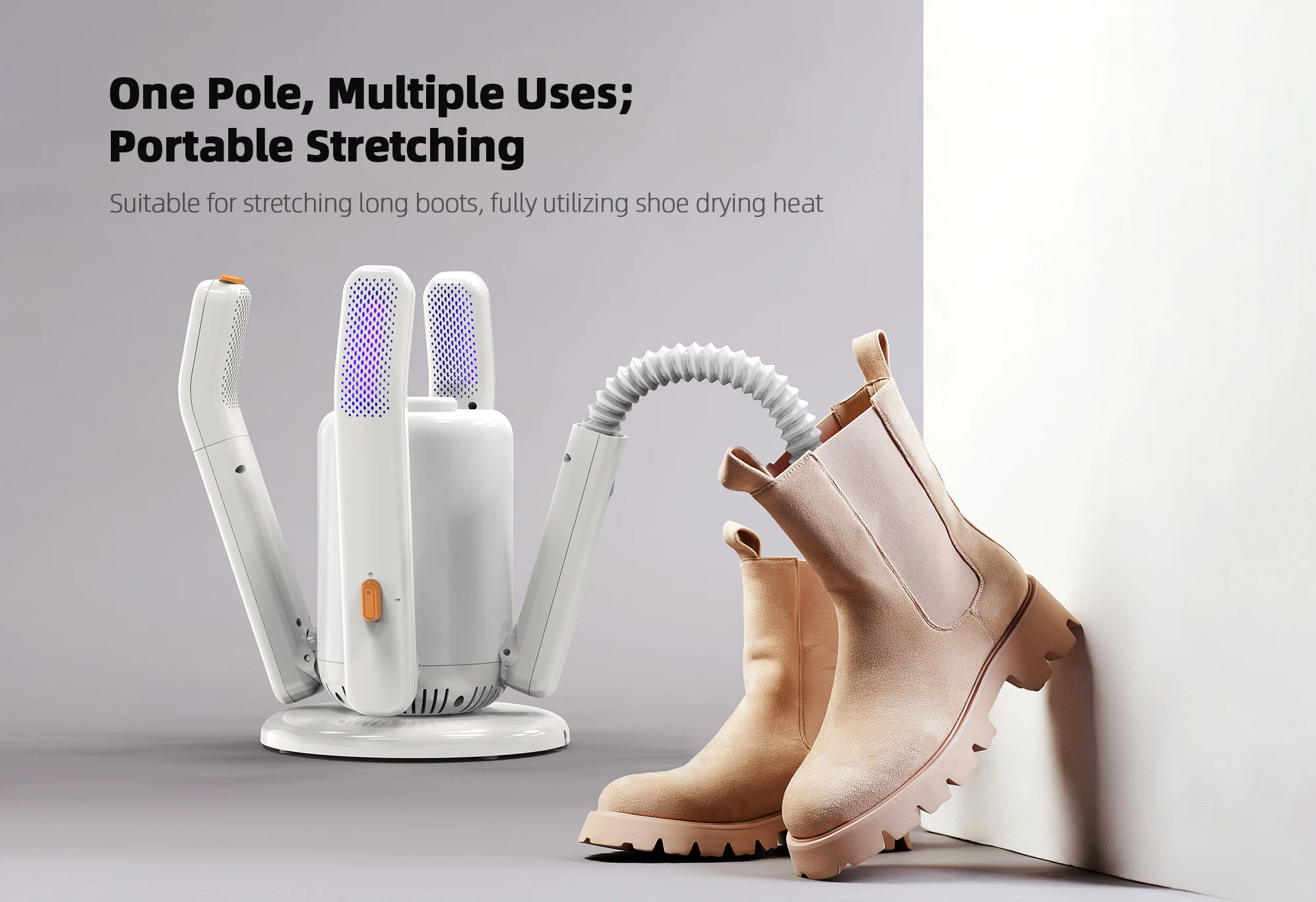 DOUHE New Style Design Rose Salt Sterilization Flexible Sports Dehumidify Device Portable Foldable Boot Shoe Dryer Electric