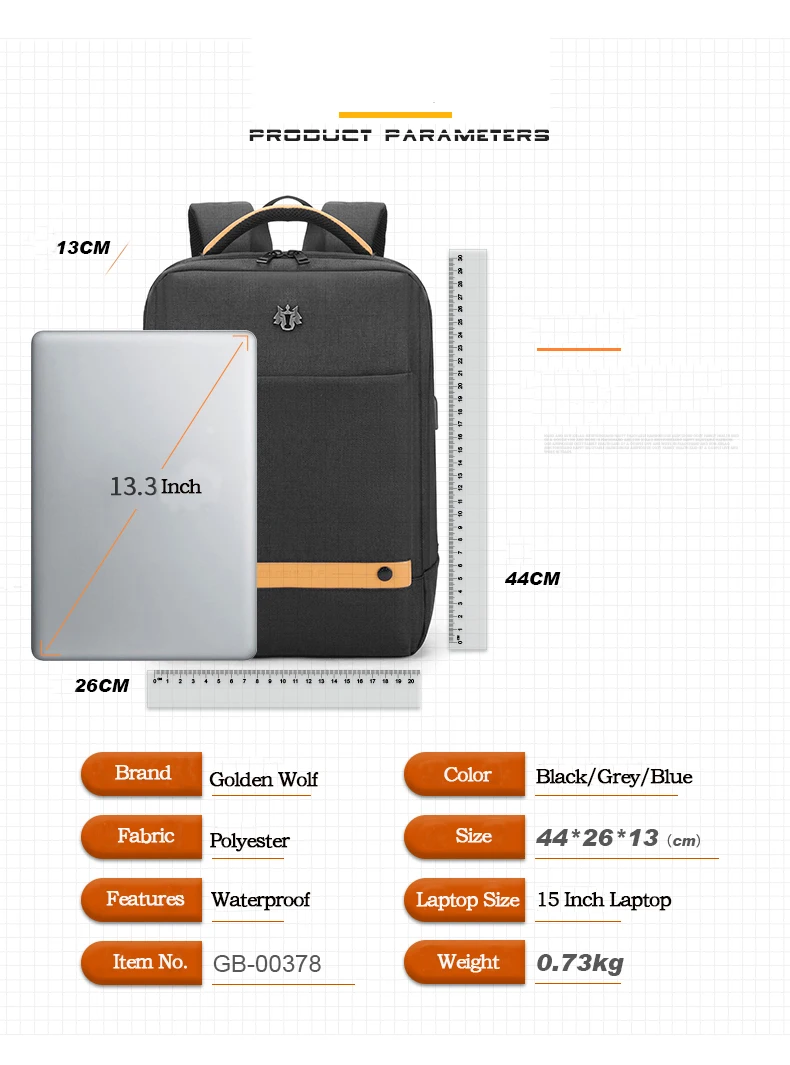 2023 factory wholesale hot selling waterproof backpack large capacity travel backpack Laptop backpack business with USB charging