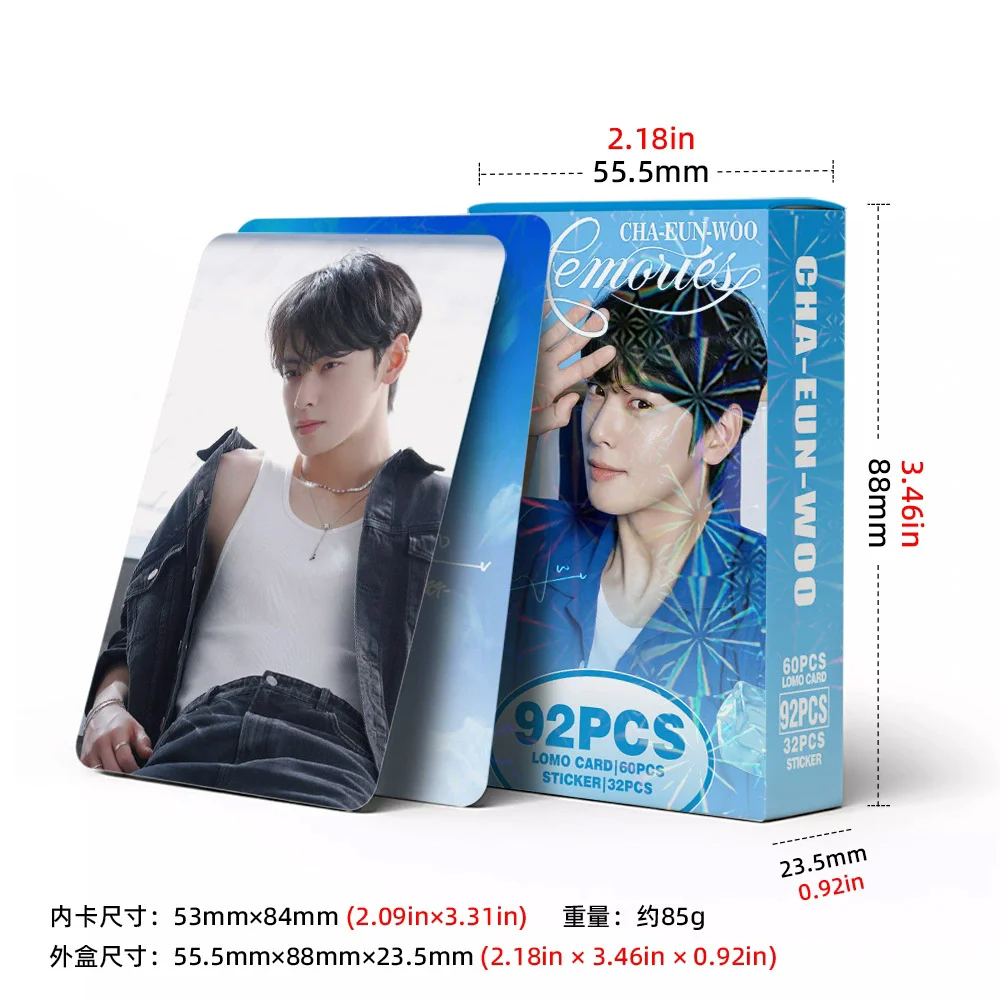 KPOP 92枚入り/ボックス チャ・ウヌ フォトカード ロモカード 写真