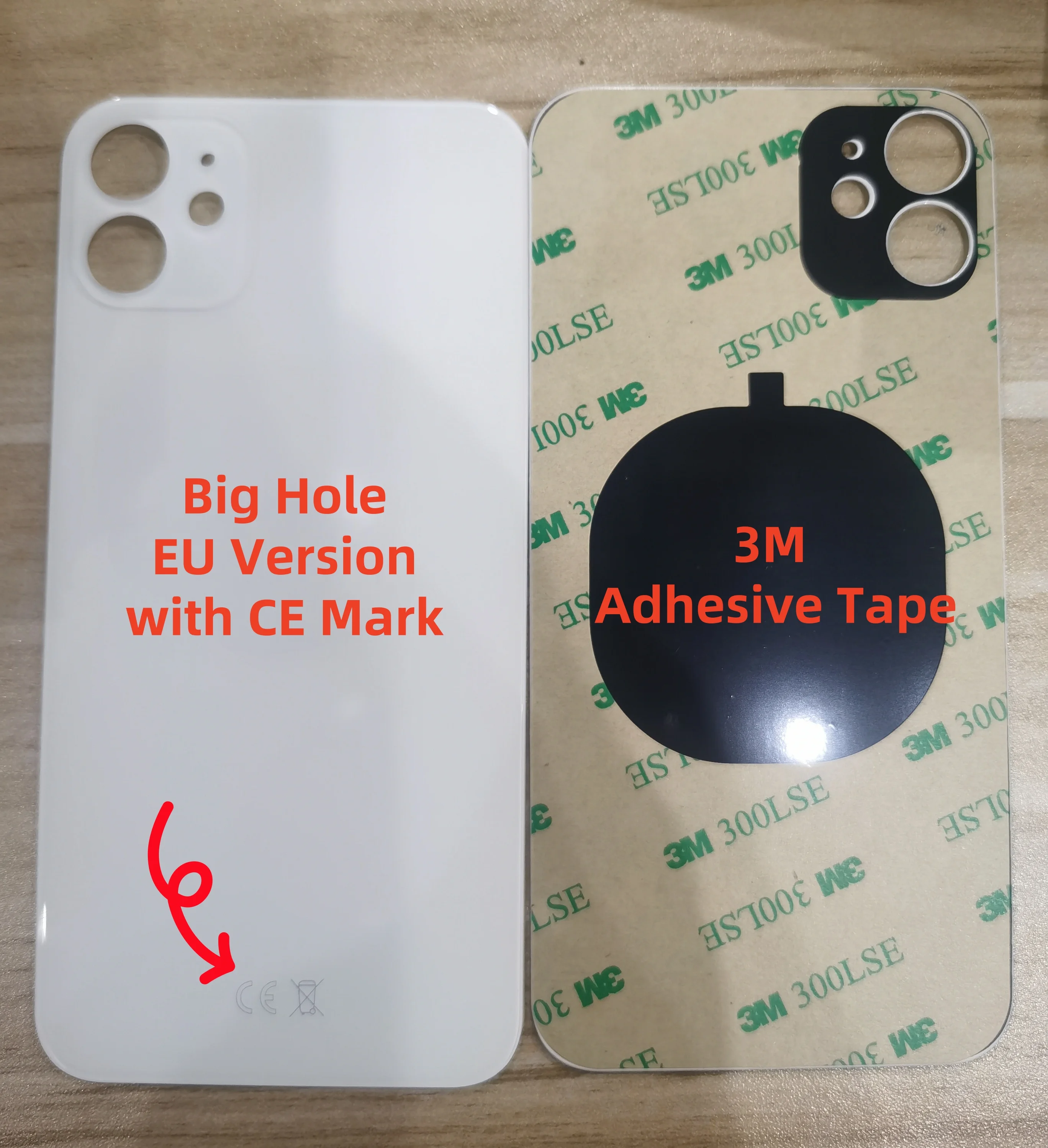 For iPhone 11 11Pro 11 Pro Max Original OEM Big Camera Hole Rear Back Glass Cover Housing Replacement with Logo CE Mark