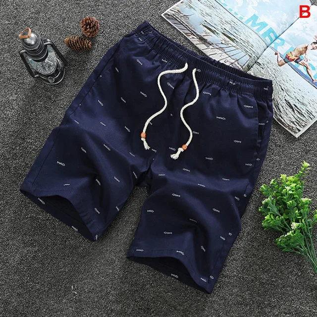 Lose abgeschnittene Shorts für Herren, lässig, locker gestrickt, gerade, Freizeithose, Baumwolle, kurze Hose, Hose, Shorts, Hose870_voghion.com