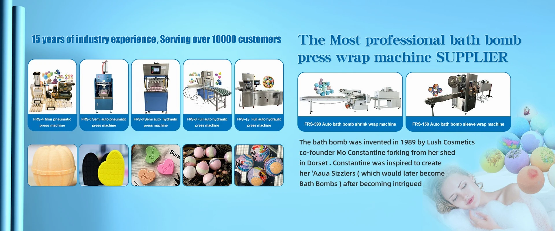 Manual Bath Bomb Press Machine With 4 Molds Alu/ Pom Material Molds For