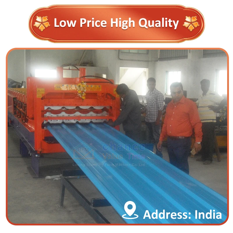 Liming Fast Speed Glazed Colored Aluminum Zinc Color Steel Trapezoidal Sheet Coil Tile Making Machinery for Roll Forming Machine