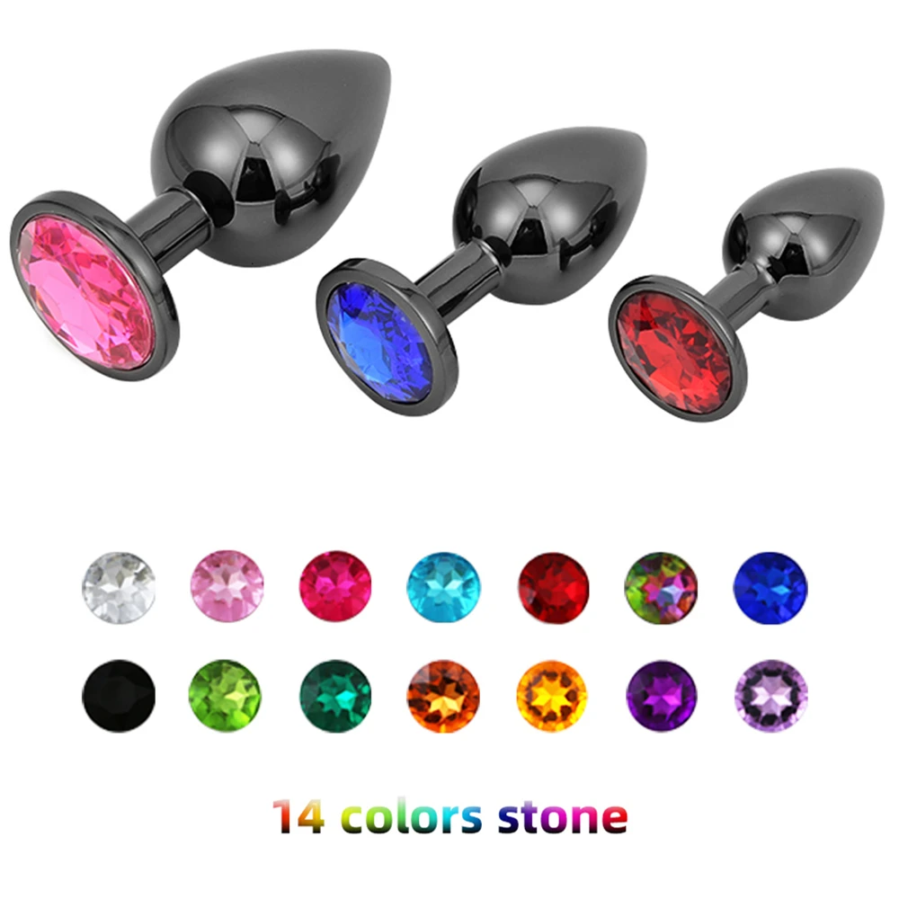 Klein Medium Large Analplug Set Anal Butt Plug Mit Kristall Diamant Buttplug