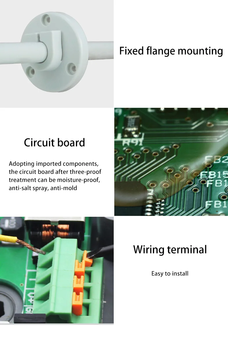 Temperature Humidity Sensor OEM ABS 4-20mA 5V 10V Duct Mounted IP65 ...