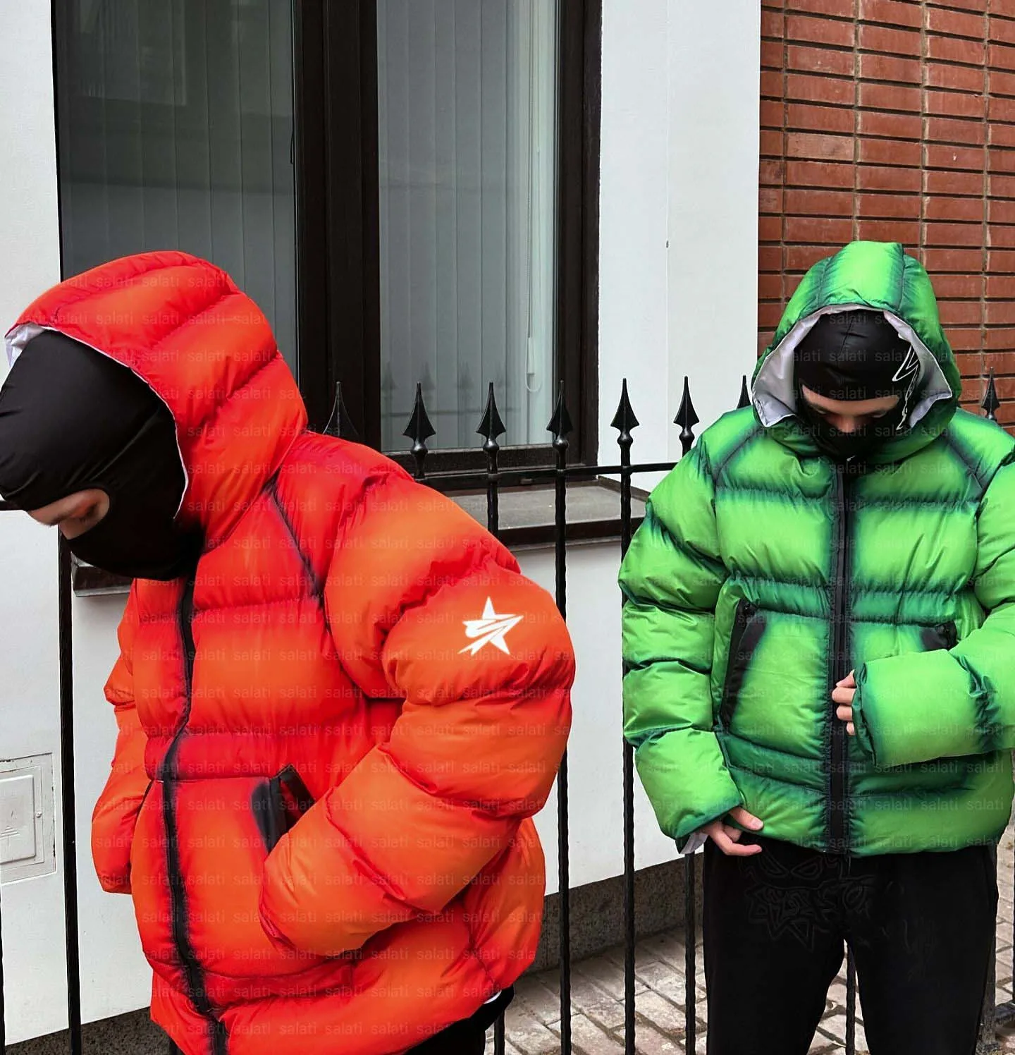 Salati Manufacturer Winter Windproof Lightweight Regular Spray Dyed Wash Cotton Feather Quilted Puffer Bubble Jacket Hooded Coat gallery 10