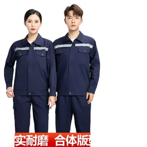Summer Polyester Cotton Reflective Strip Safety Overalls Suit Comfortable Breathable Suitable for Construction Site Factory