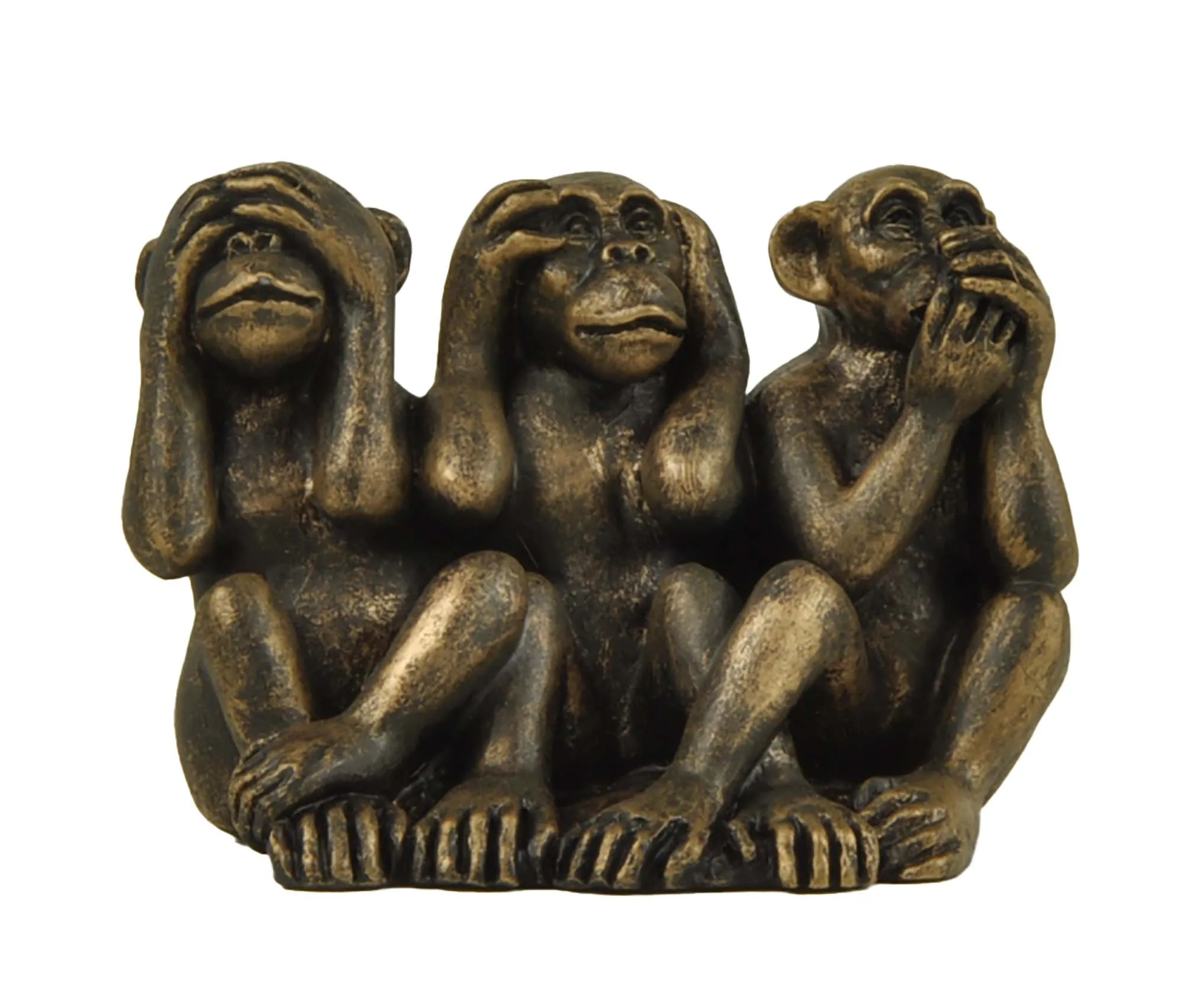 Three Wise Monkeys 2.17'' Statue Hear-No, See-No, Speak-No Evil Monkeys for Home Decoration Resin Crafts