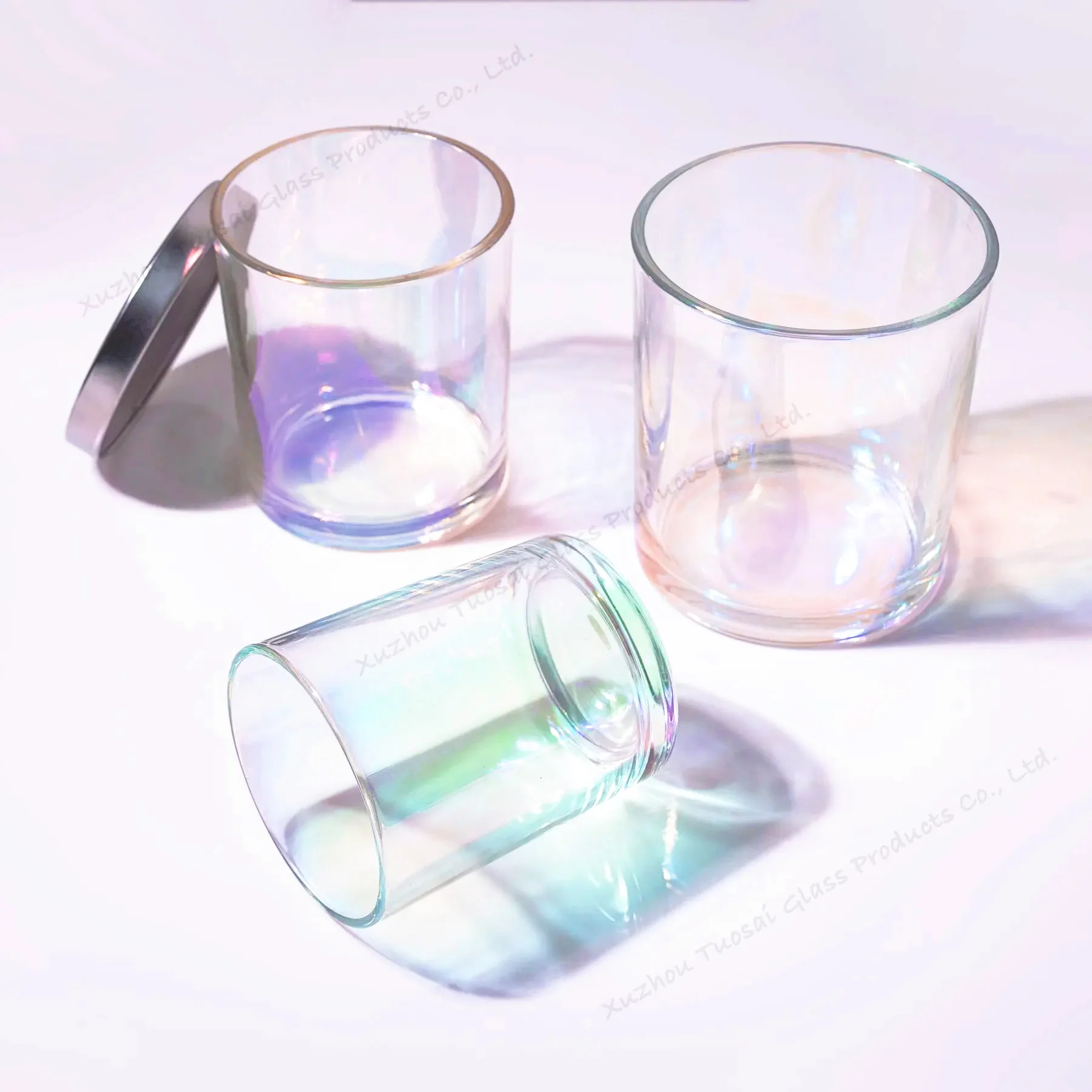 Custom Design Luxury Fashion Iridescent Rainbow Candle Jars