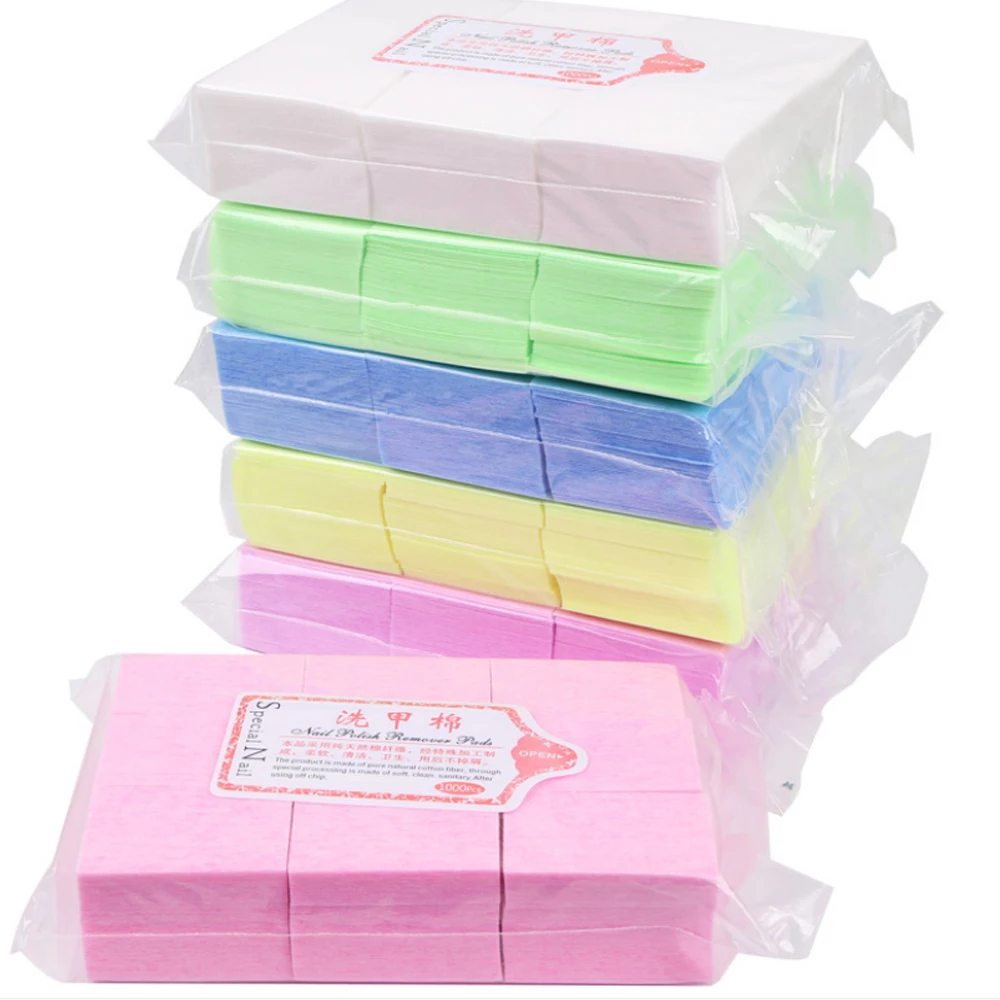 500pcs Nail Polish Remover Pads Gel Clean Manicure Napkins Pedicure