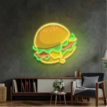 Enseigne Au Néon Logo Personnalisé LED Acrylique Métallique - Enseigne Flottante Pour Entreprise & Restaurant