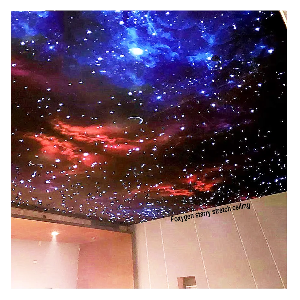 Nice Quality Decorative Night Sky Design UV Printed Starry Stretch Ceiling