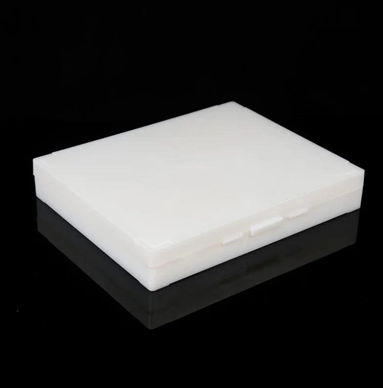 5/25/50/100 штук ABS предметных стекол микроскопа хранения ящик для хранения, оптовая продажа, белые, оранжевые коробки с пряжкой лабораторий пластиковый 25 шт