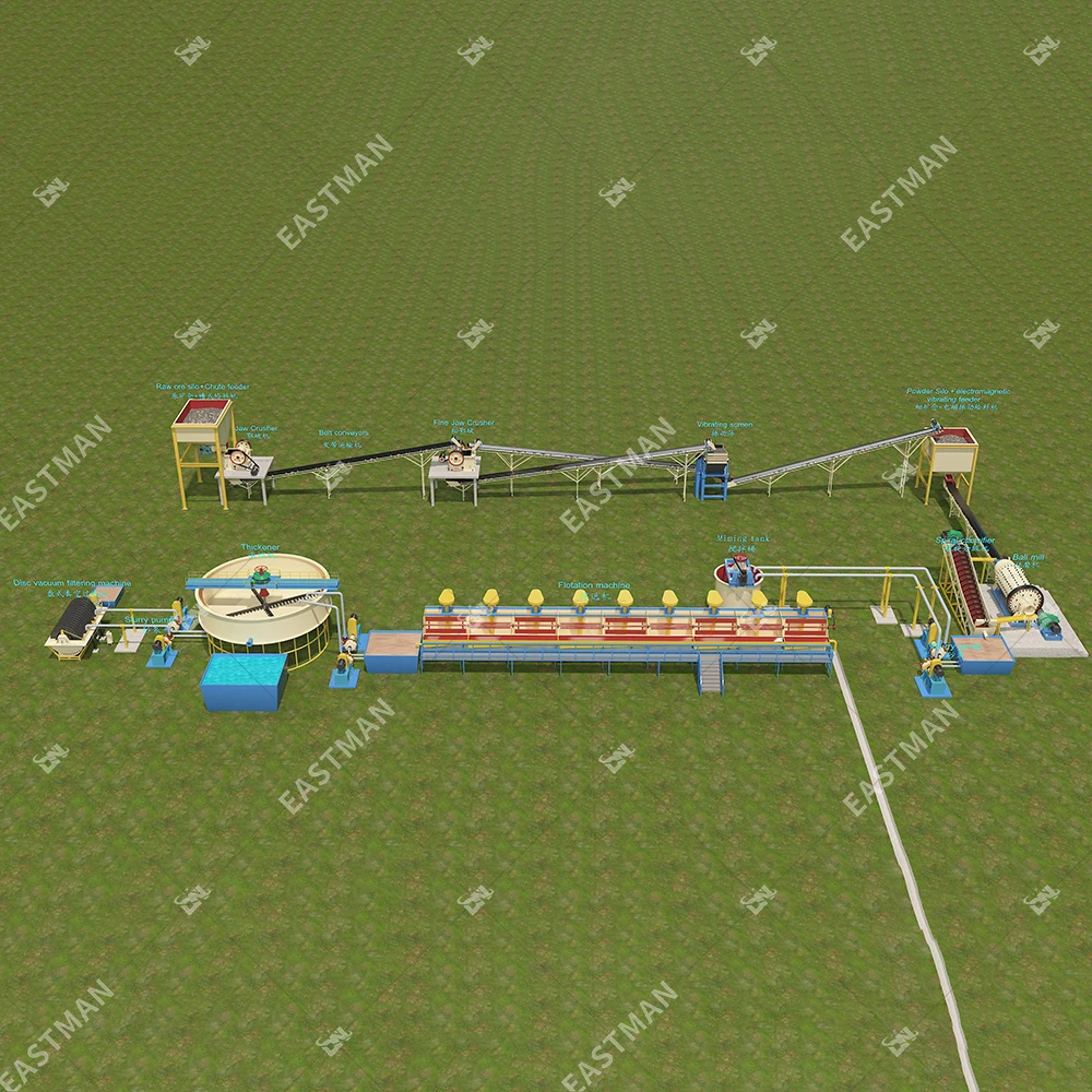 Graphite Ore Processing Production Equipment Graphite Flotation Concentrator Plant