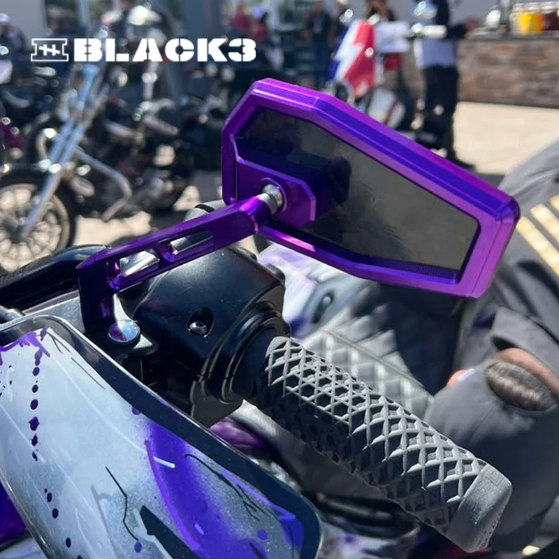 New Black3 Motorcycle PB カーボンファイバーサイドミラー LowRider ST用