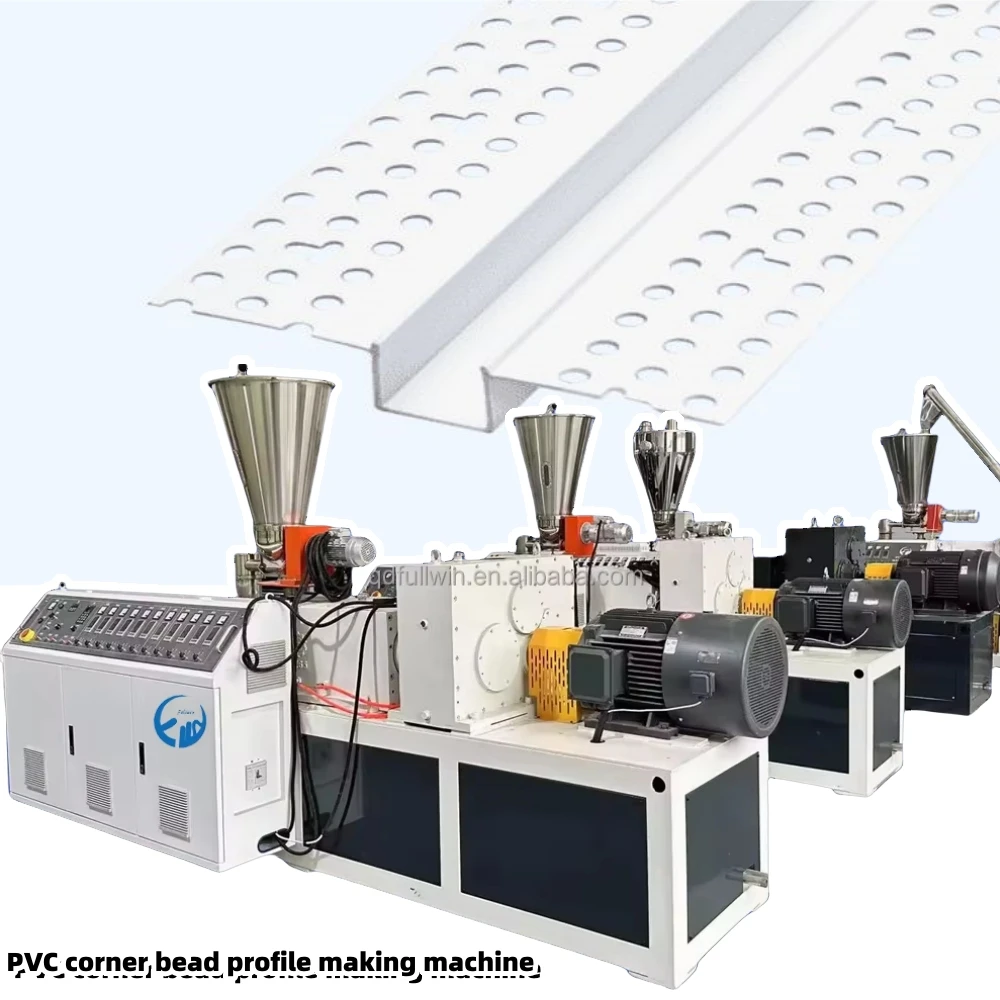 Double Screw Extruder Line PVC Corner Bead Making Machine PVC Profile Extrusion Machine for Corner protection