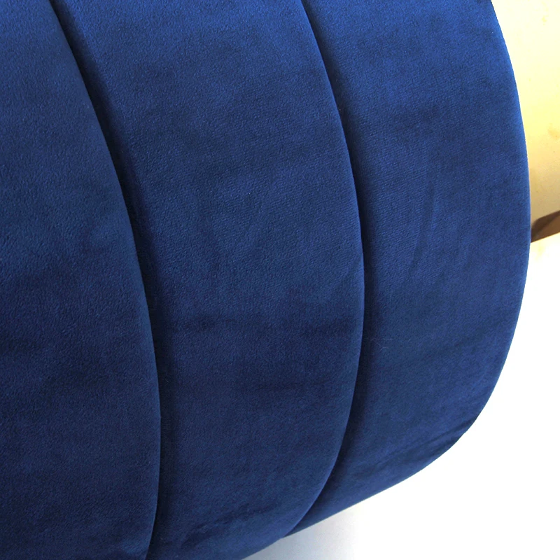 Factory Customized  Wholesale Design Stool Round Pouf Modern  Purple Velvet  Fabric Ottoman for Living Home Furniture