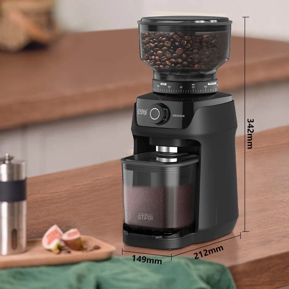 WINNINGSTAR エスプレッソマシン 黒 全自動コーヒーメーカー エスプレッソマシン WINNING STAR