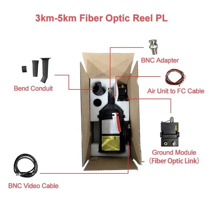 3km 5km 10km 15km 20km 30km 40km 50km Fiber Optic Reel Bucket Module Sky End Ground End Flight Distance 3-10km for FPV RC Drone H341710173c124ac3be6809efc28c86982