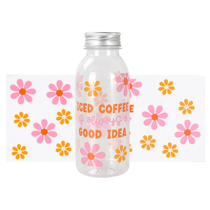 Custom Printing Popular Cold Cup Transfer Label Ready to Peel Stickers Cup Wraps Transfers UV DTF Sticker for 20 Oz Tumbler Cups