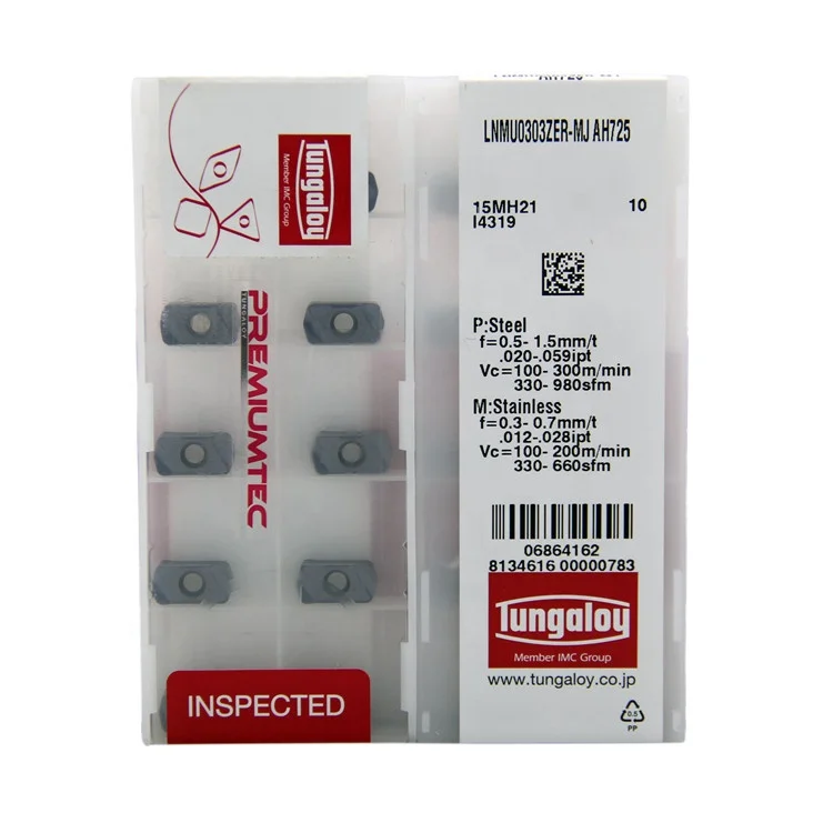 Tungsten Carbide Inserts Tungaloy Brand Milling Tools Lnmu0303zer-mj ...