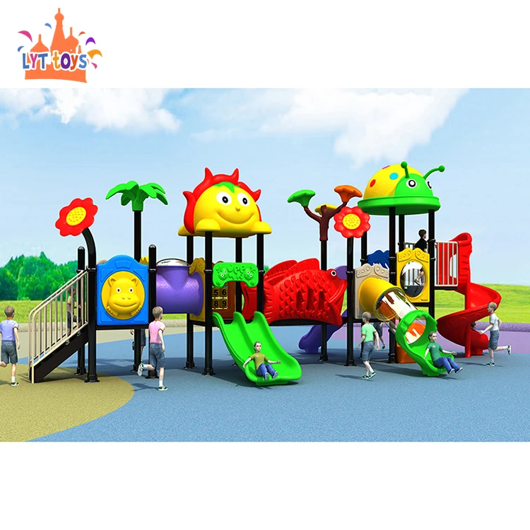 Colorful Outdoor Playground Rubber Flooring Slide Durable Colorful Playground Slide