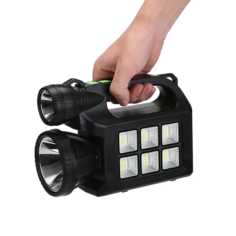GDPLUS Solar Lighting System Kit 6000mah Battery Stepless Dimming Portable Solar Flashlight