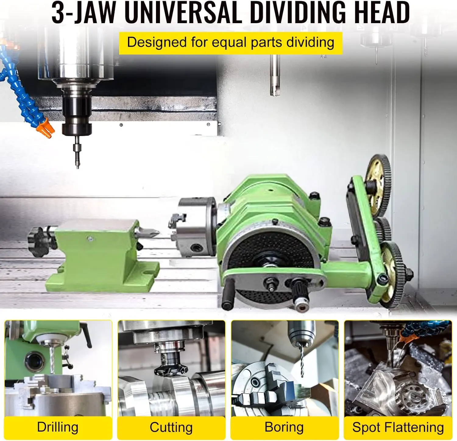 Universal Dividing Head F11160a With Gear K11200a 3jaw Chuck For Cnc
