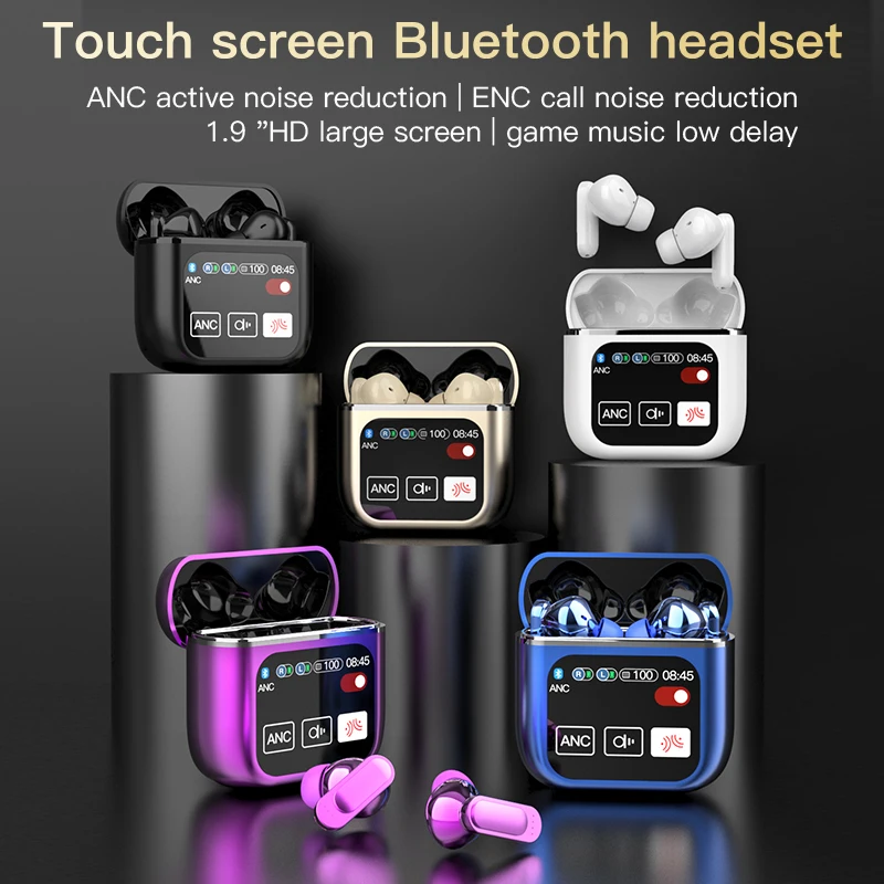 2024   LCD Display Visualized Operation TWS  ANC ENC BT5.4  Earbuds  Wireless Headphones