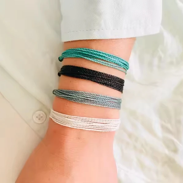 Pura Vida-Style Waterproof Surf Waxed Bracelets/anklets