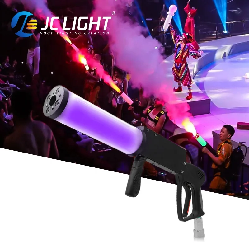 JC Handheld LED Co2 Gun Party RGB Jet Machine Stage Effects Dj Bar Fog Gas Column Smoke Guns