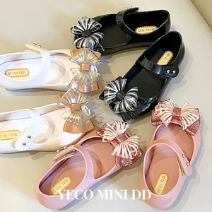 Summer Baby Jelly Sandals Children Bow Design Jelly Shoes Soft Sole Footwear Comfortable Bow Princess Shoes Jelly Sandals