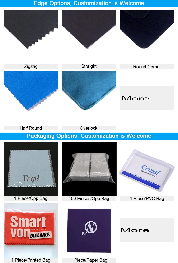 Microfibre Microfiber Customized Custom Sterling Gold Silver Jewellery Jewelry Cleaning Polishing Cloth For Jewelry With Logo