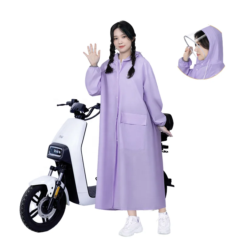 Waterproof Windproof EVA Hard-Wearing Raincoat for Motorcyclists for Travel Adults and Kids for Outdoor Tours