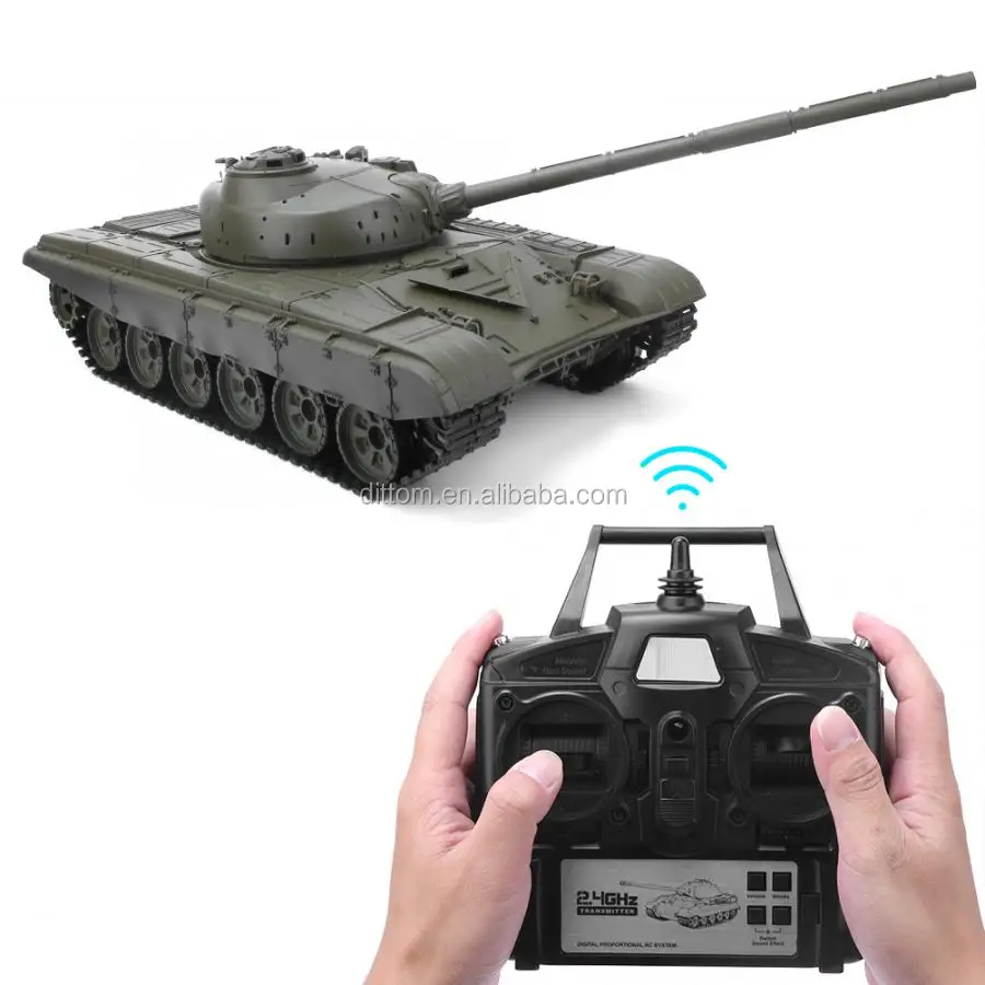 2.4G 1: T-72メタルロシアRCメインバトルタンクHL3939-1