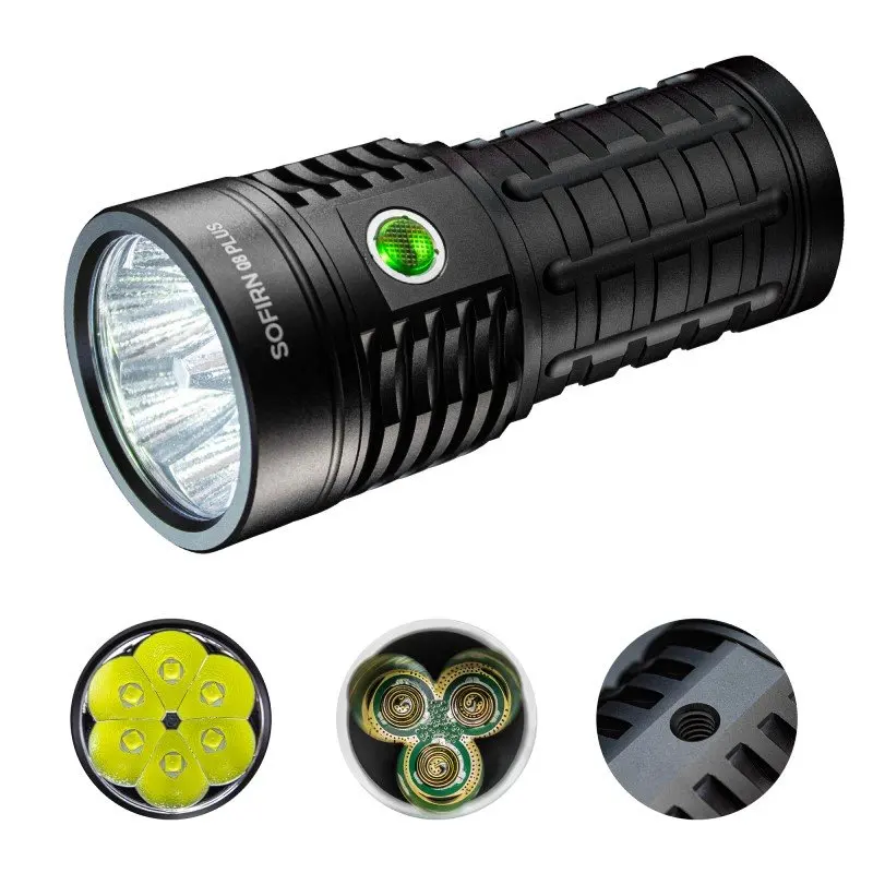 Q8 Plus 超高輝度16000lm LEDフラッシュライト USB-C充電式 21700