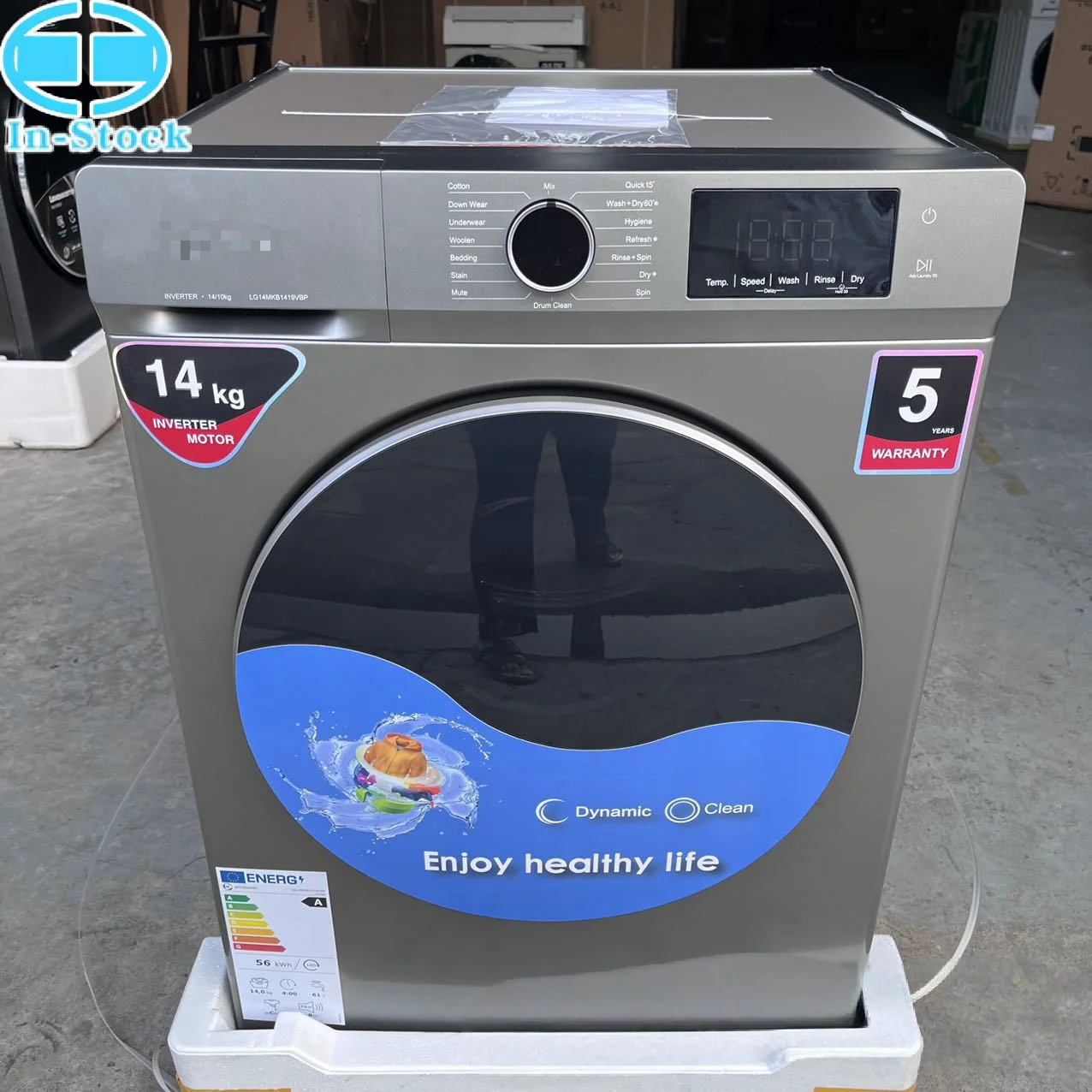 14kg 2 in 1 自動洗濯乾燥機 ステンレス製 単槽タイプ 1000 RPM 14kg 2 in 1 自動洗濯乾燥機 ステンレス製 単槽タイプ 1000 RPM